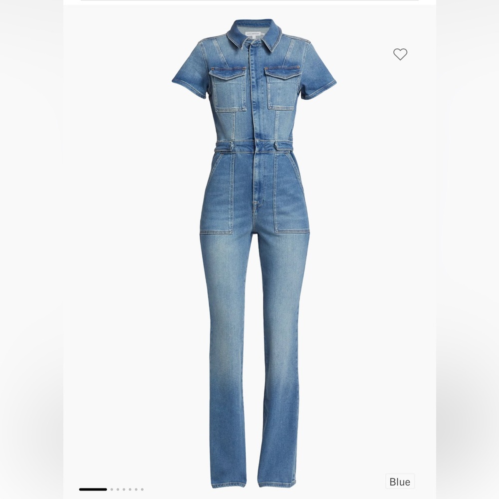 Good American
Fit For Success Stretch Denim Jumpsuit